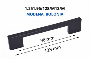 Rankenėlė plastikinė 1.251.96-128-M12-M 96/128 mm MODENA BOLONIA