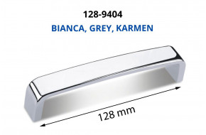 Rankenėlė metalinė 128-9404 128 mm BIANKA GREY KARMEN