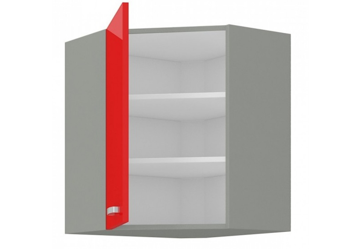 Навесной шкаф для вытяжки красный глянец