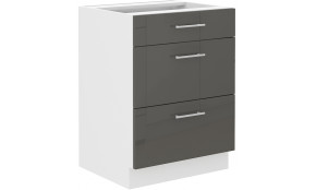 LARA 60 D 3S BB pastatoma spintelė su stalčiais grey