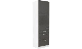 LARA 60 DKS-210 3S1F PREMIUM ūkinė spinta su stalčiais grey