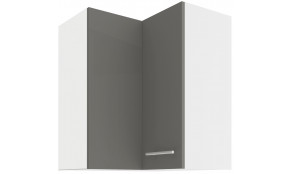 LARA 60x60 GN-72 2F 90° pakabinama kampinė spintelė grey