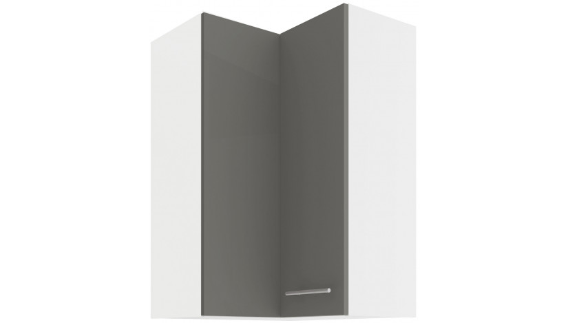 LARA 60x60 GN-90 2F 90° pakabinama kampinė spintelė grey