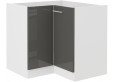 LARA 90x90 ND 2F BB pastatoma kampinė spintelė grey