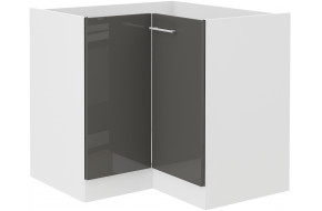 LARA 90x90 ND 2F BB pastatoma kampinė spintelė grey