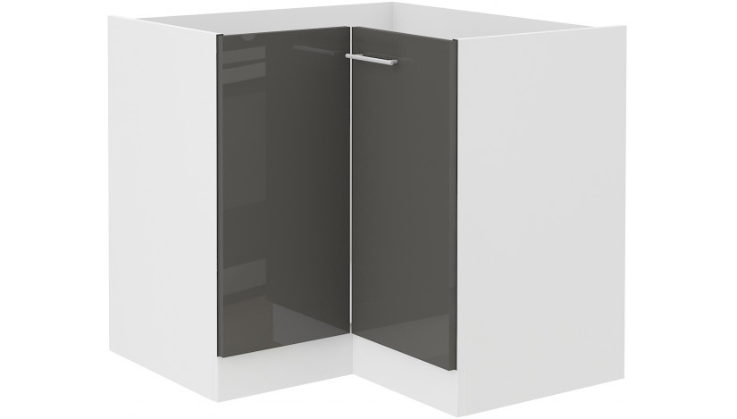 LARA 90x90 ND 2F BB pastatoma kampinė spintelė grey