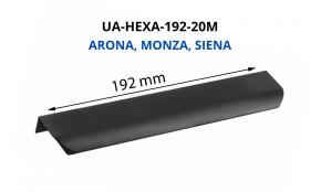 Rankenėlė aliuminio UA-HEXA-192-20M 192 mm ARONA MONZA SIENA