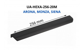 Rankenėlė aliuminio UA-HEXA-256-20M 256 mm ARONA MONZA SIENA