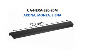 Rankenėlė aliuminio UA-HEXA-320-20M 320 mm ARONA MONZA SIENA